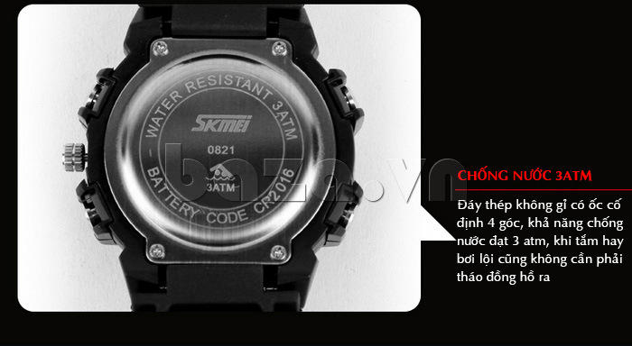 Đồng hồ điện tử SKmei thời trang 0821đa chức năng chống nước tối đa 