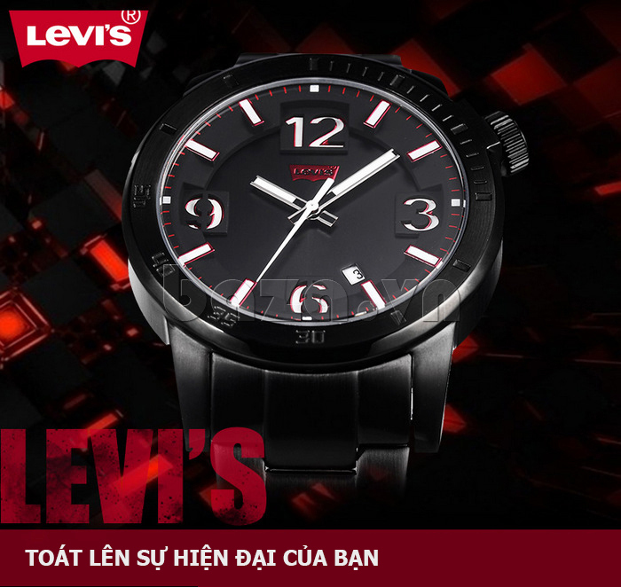 Đồng hồ nam Levis LTIA12 chính hãng, dây da 