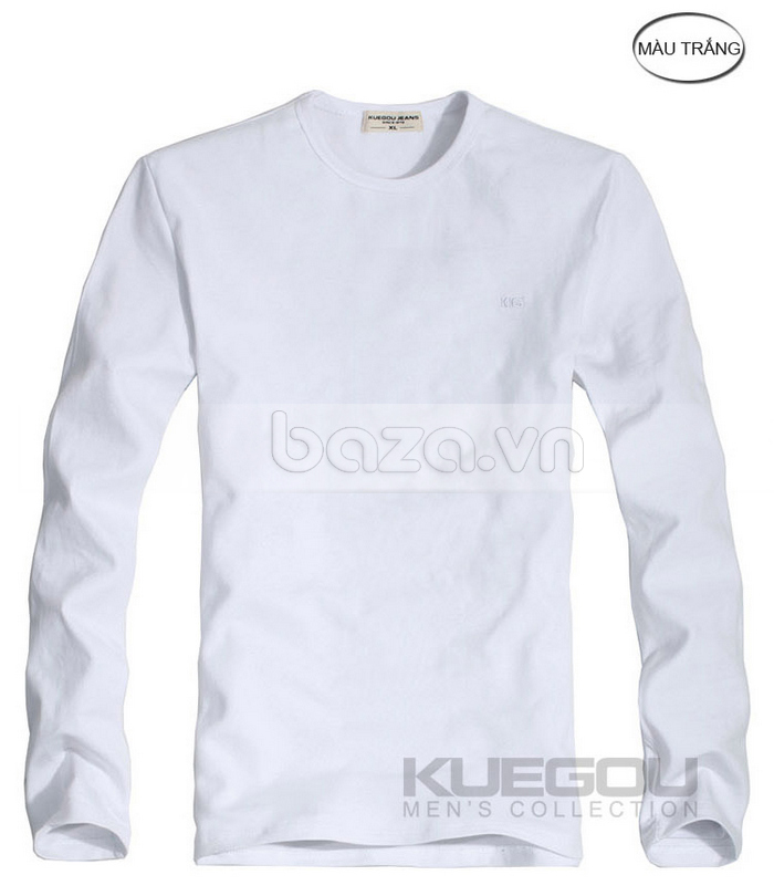 Áo thun nam dài tay K-Jeans KT-801LD màu trắng lịch lãm 