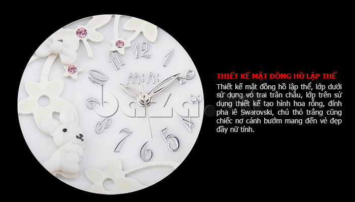 Đồng hồ nữ Mini Khu vườn của Thỏ thiết kế tinh xảo, nữ tính 