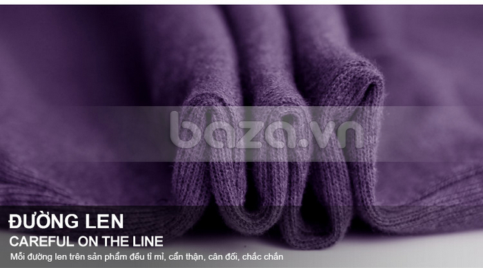 Baza.vn: Mỗi đường len trên áo đều tỉ mỉ, cẩn thận và cân đối