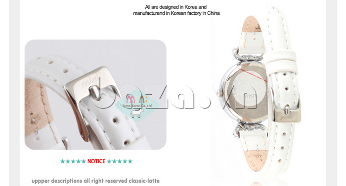 Đồng hồ nữ Mini MN935 mặt hoa hồng tinh tế khóa gài tiện dụng 