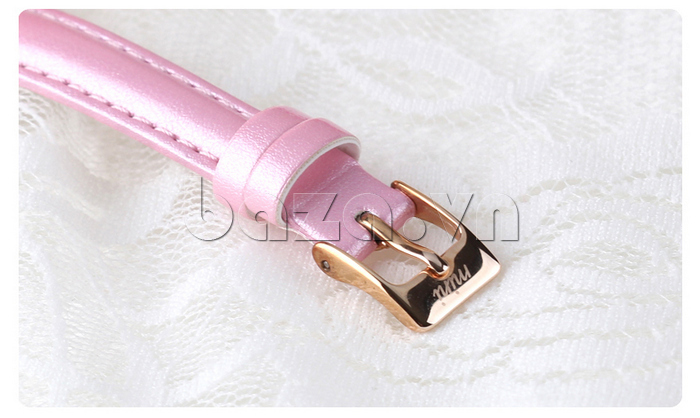 Đồng hồ nữ Mini MN935 mặt hoa hồng tinh tế dây da 
