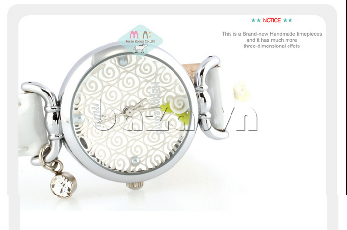 Đồng hồ nữ Mini MN935 mặt hoa hồng tinh tế họa tiết sang trọng, hấp dẫn 