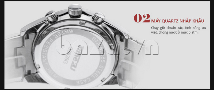 Đồng hồ nam Time2U Phong Cách Cổ Điển 93-18836 máy quartz nhập khẩu