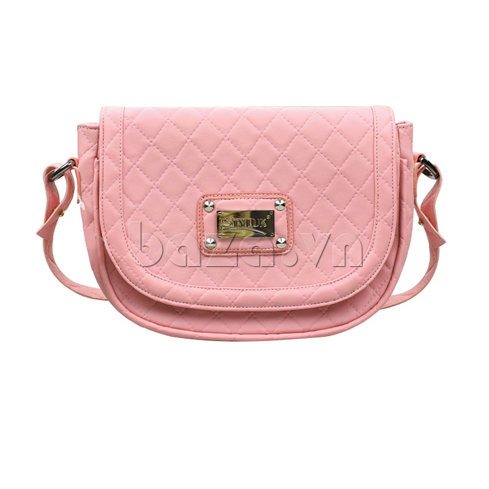Túi đeo chéo thời trang Styluk NH06PU màu hồng ngọt ngào 