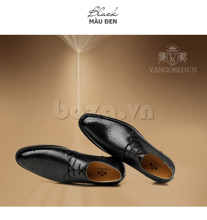 Giày da nam VANGOSEDUN VG6013 màu đen dễ phối đồ