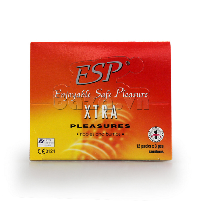 Bao cao su ESP Extra Pleasure gân gai - tận hưởng khoái cảm an toàn