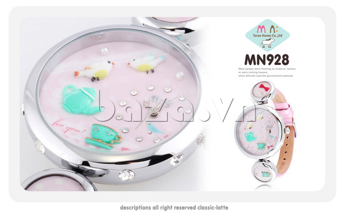Đồng hồ nữ Mini MN930 Nhịp điệu cuộc sống họa tiết gốm mềm 