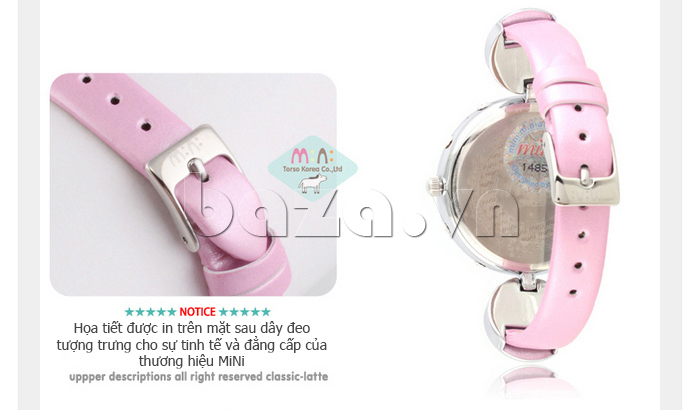 Đồng hồ nữ Mini MN930 Nhịp điệu cuộc sống dây da khóa gài bền bỉ
