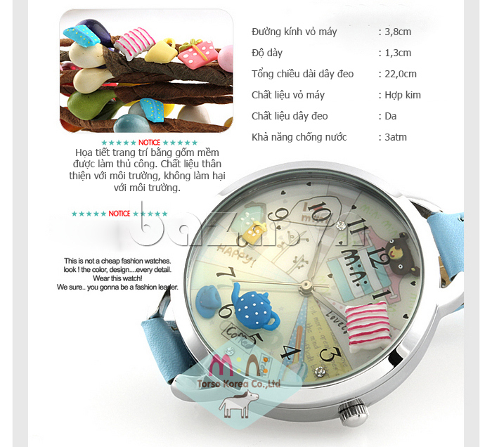 Đồng hồ nữ Mini MNS880 gấu trúc đáng yêu chất liệu cao cấp 