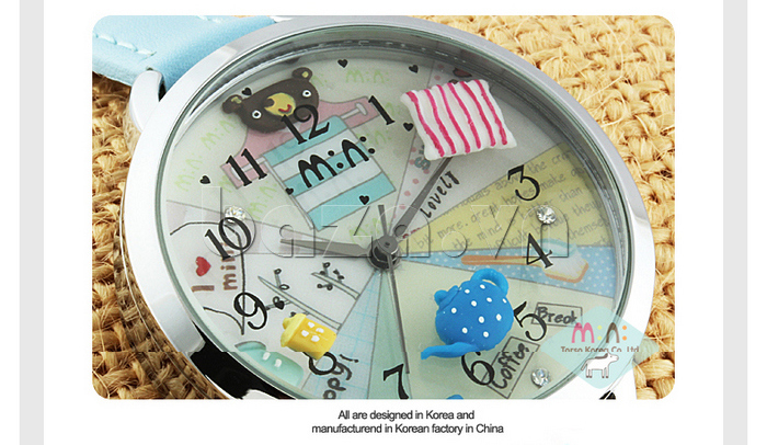 Đồng hồ nữ Mini MNS880 gấu trúc đáng yêu màu sắc tươi trẻ 