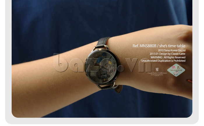 Đồng hồ nữ Mini MNS880 gấu trúc đáng yêu sang trọng và tinh tế 