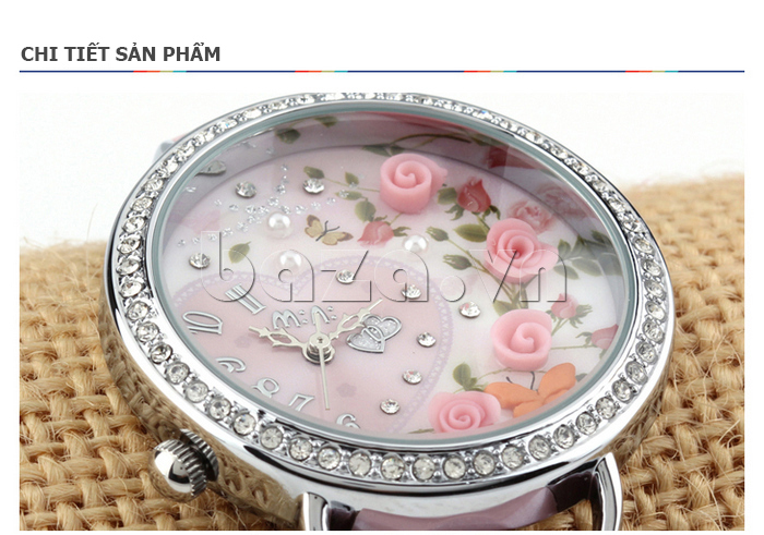 Chi tiết sản phẩm của Đồng hồ nữ Mini MN1094 trái tim tình yêu