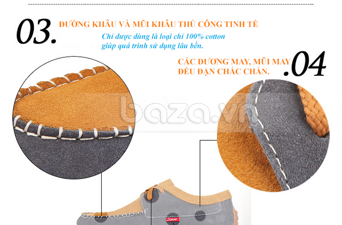  Baza.vn: Giày da nam Simier 1315013 tinh tế từng chi tiết