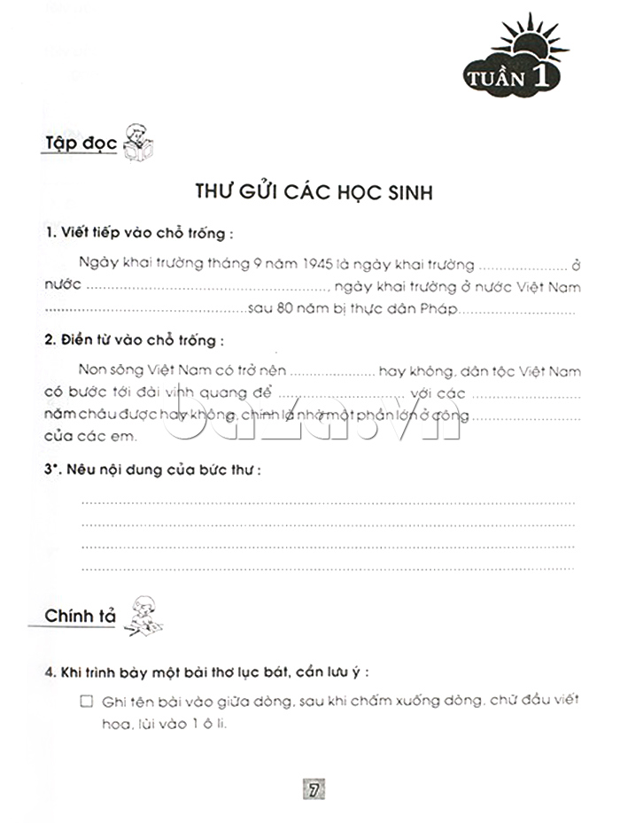 sách kiến thức " Bài tập bổ trợ và nâng cao Tiếng Việt 5 - tập 1" trích đoạn