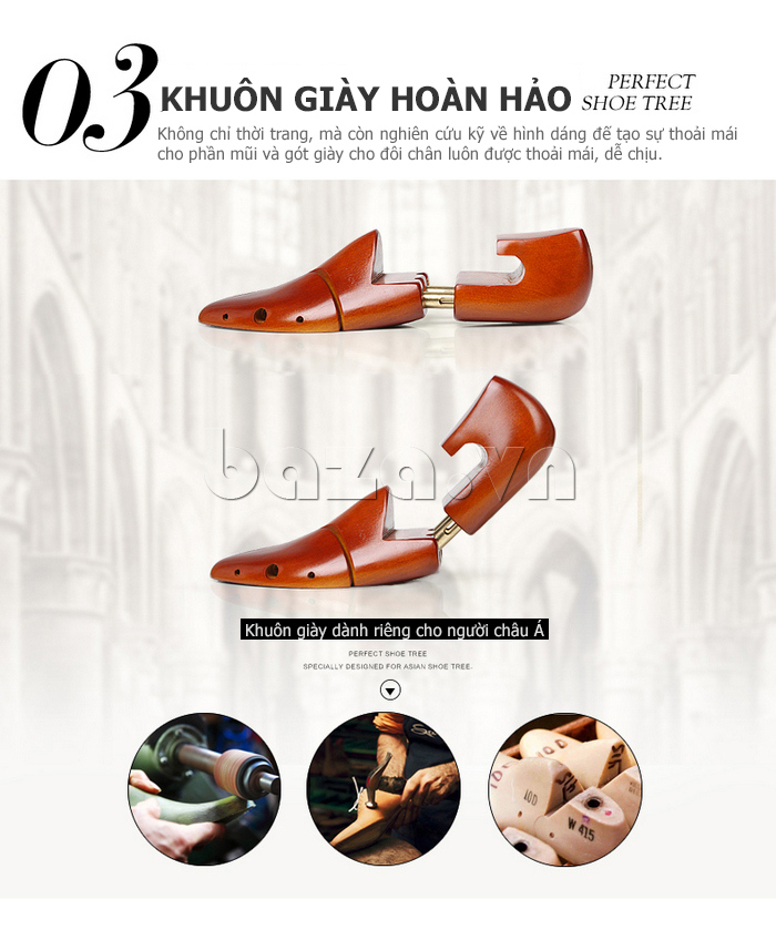 Giày da nam gót phẳng CDD 7776 thiết kế dành riêng cho người châu á