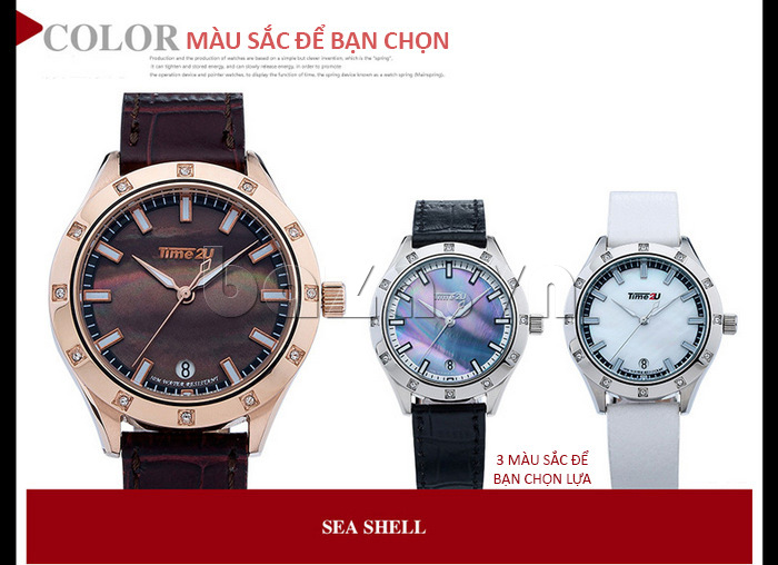 Đồng hồ nữ thời trang Time2U có nhiều màu sắc cho bạn lựa chọn