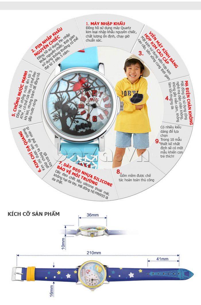 Dòng đồng hồ trẻ em cao cấp chính hãng Mini, bạn có thể yên tâm bởi chất lượng vượt trội