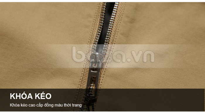 Baza.vn: Thiết kế áo có khóa kéo cao cấp đồng màu thời trang