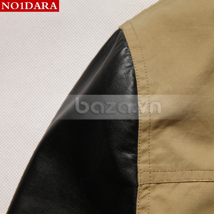 Baza.vn: Cánh tay áo được may bằng chất liệu da mềm mại, sáng bóng và thời trang