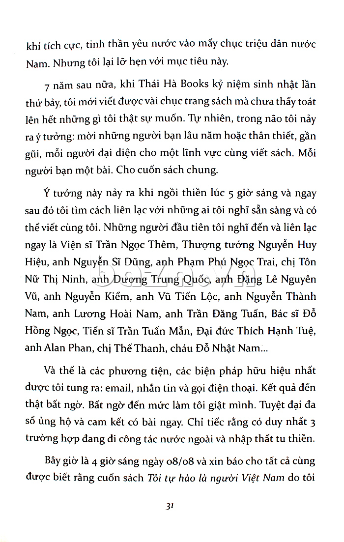 sách văn hóa xã hội " Tôi tự hào là người Việt Nam " Nguyễn Mạnh Hùng trích đoạn