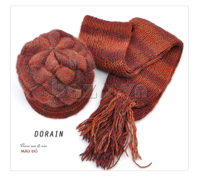 Phụ kiện thời trang " Mũ len nữ Dorain"  sắc màu mùa đồng ấm áp