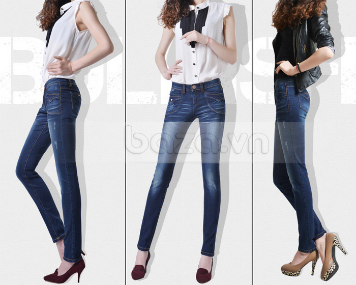 Quần Jeans nữ Bulkish ống bút chì kiểu dáng Âu Mỹ sành điệu, hot và hoàn hảo