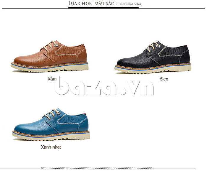 Giày da nam Simier 8129 đa dạng sắc màu