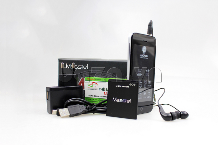 Điện thoại cảm ứng Masstel M390 có kèm theo thẻ bảo hành