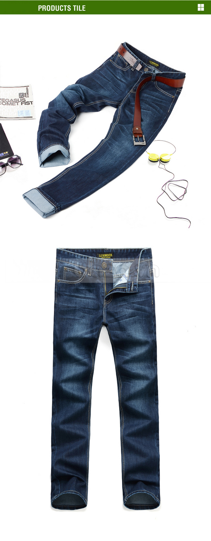 Mua quần Jeans nam LeHondies ống đứng tại Baza.vn