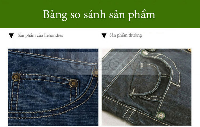 quần Jeans nam LeHondies ống đứng hơn hẳn sản phẩm thường