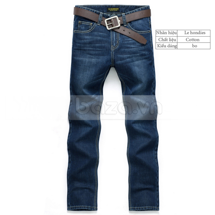 quần Jeans nam LeHondies ống đứng chất liệu cao cấp
