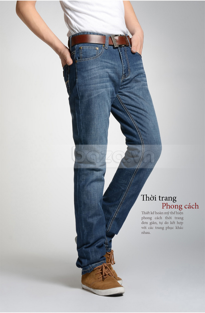 quần Jeans nam LeHondies ống đứng thiết kế hoàn mỹ thể hiện phong cách nam tính
