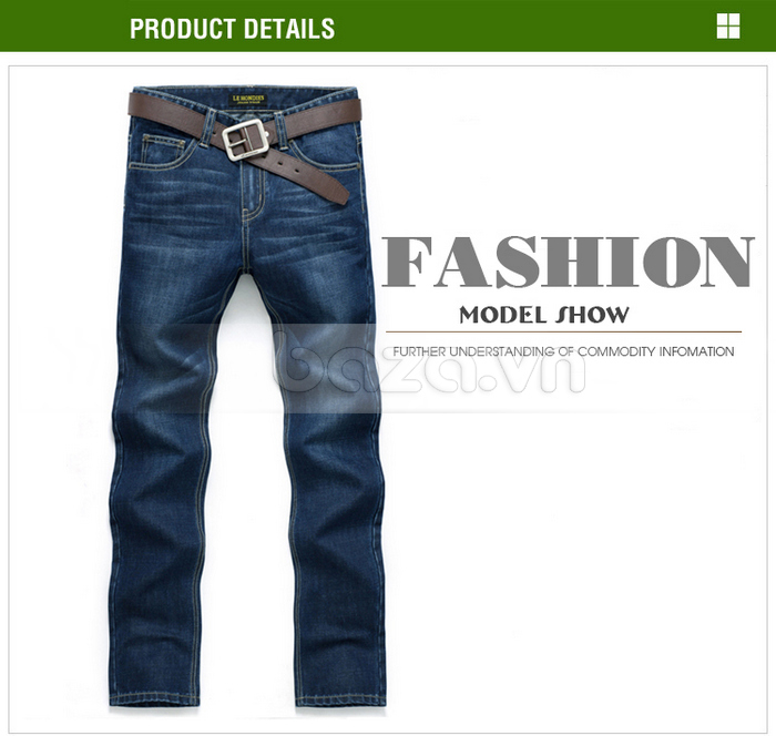 quần Jeans nam LeHondies ống đứng kiểu dáng thời trang
