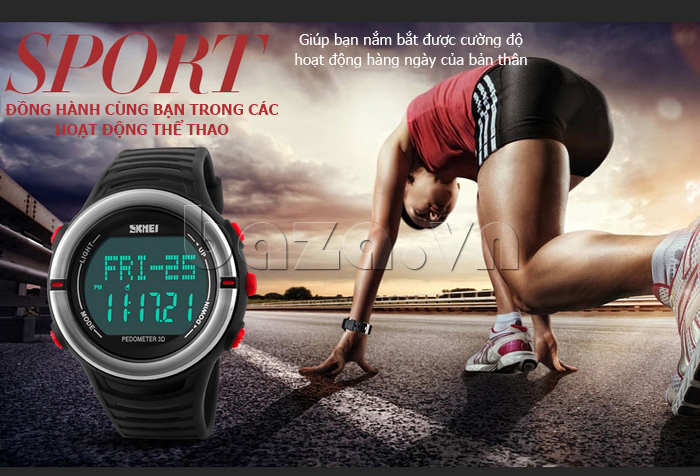 Đồng hồ thể thao đo nhịp tim nam Skmei 1111 - bảo vệ sức khỏe