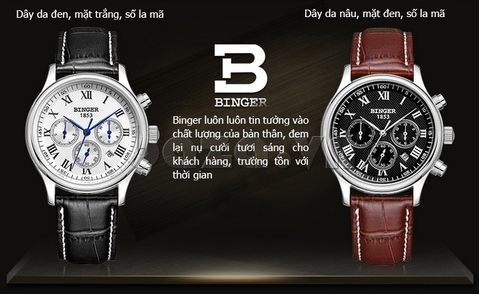 Đồng hồ thời trang nam Binger BG002