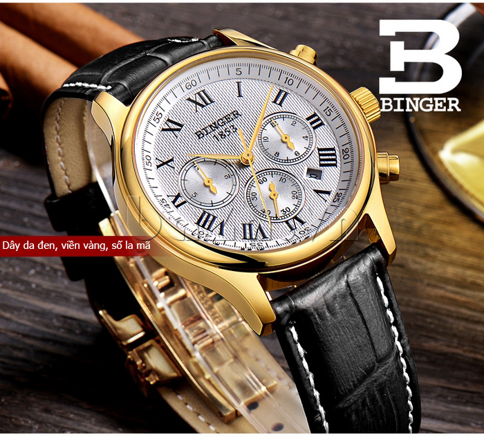 Đồng hồ nam 6 kim Binger BG002