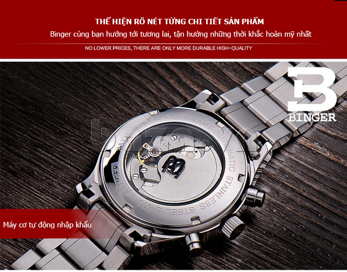 Đồng hồ nam hãng Thụy Sỹ Binger BG002
