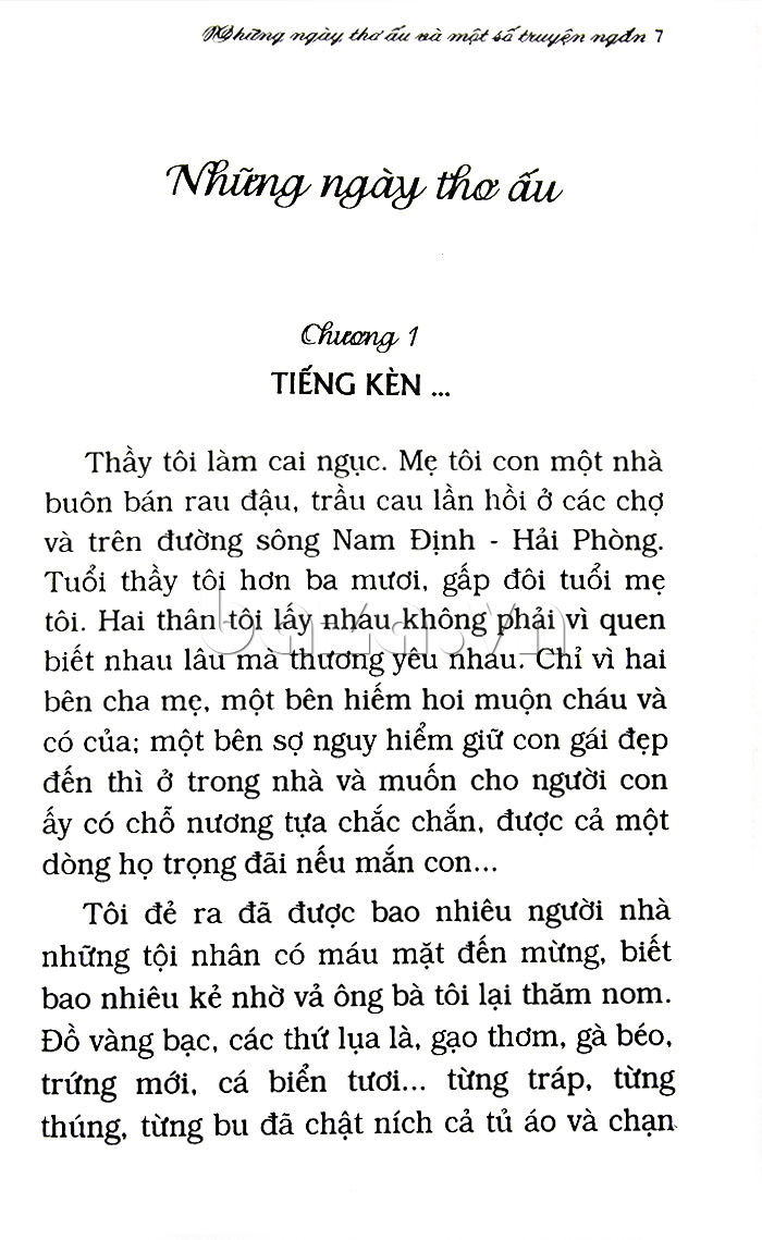 Những ngày thơ ấu và một số truyện ngắn - sách văn học tiểu thuyết hay