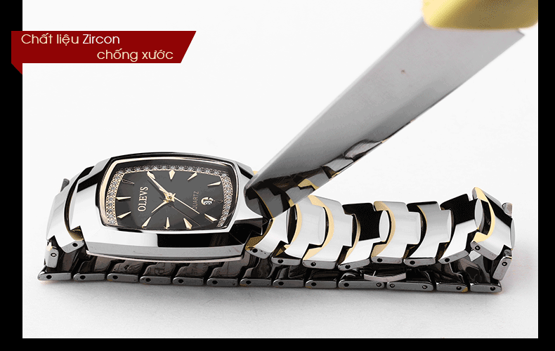 Đồng hồ doanh nhân Olevs L09 mặt kính Zircon chống xước