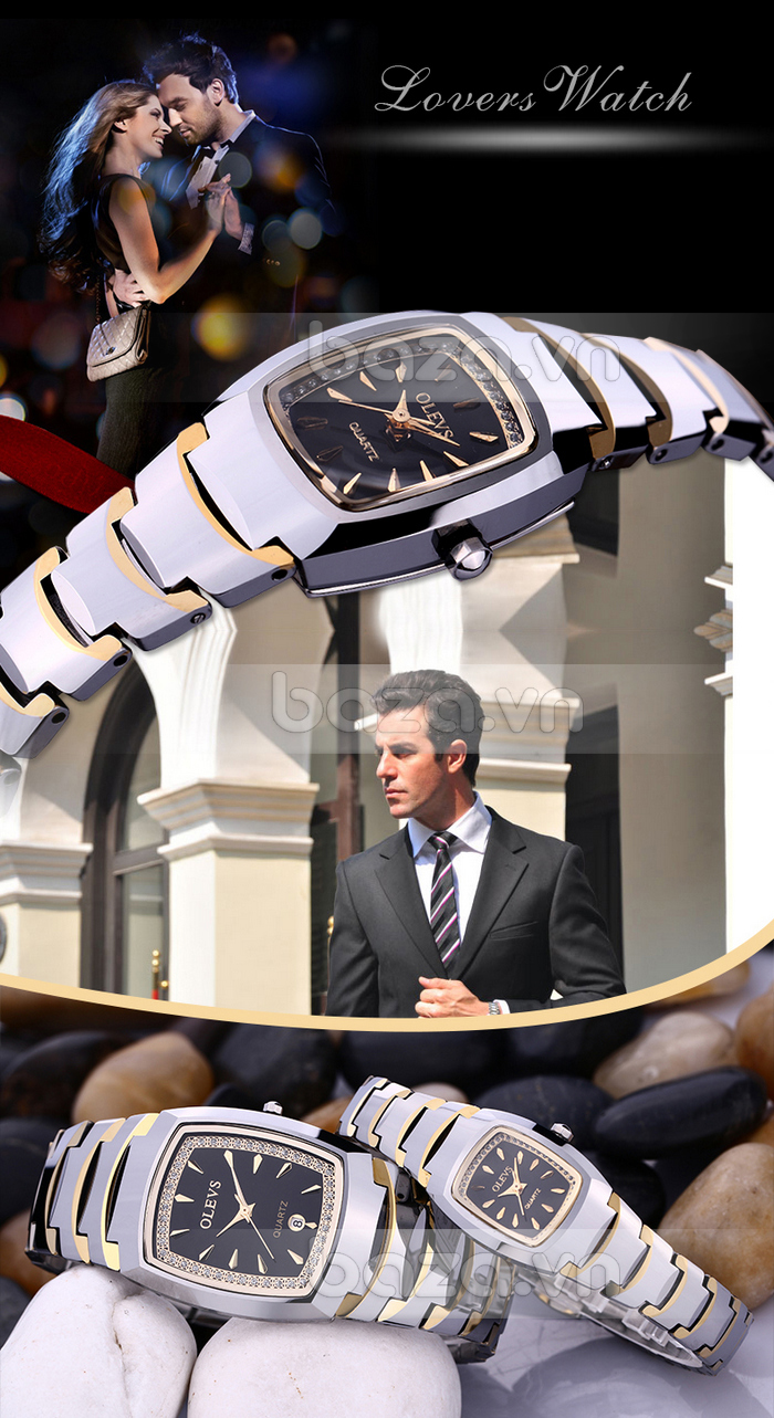 Đồng hồ doanh nhân Olevs L09 mặt kính Zircon 4