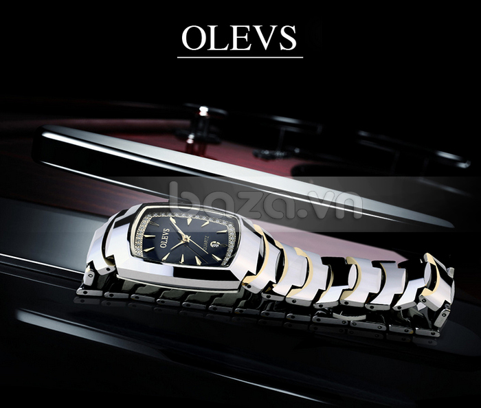 Đồng hồ doanh nhân Olevs L09 mặt kính Zircon sang trọng