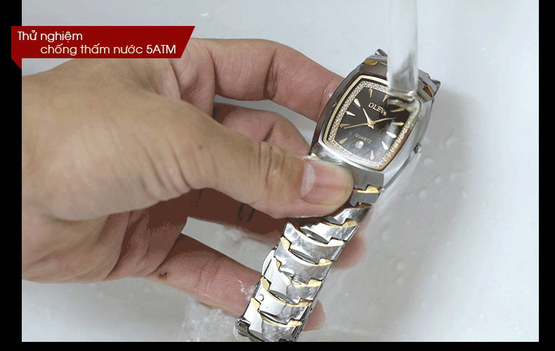 Đồng hồ doanh nhân Olevs L09 mặt kính Zircon chống nước 50m