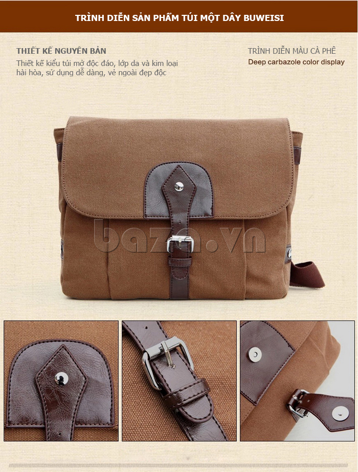 Túi đeo Messenger Buweisi S056 thiết kế nguyên bản