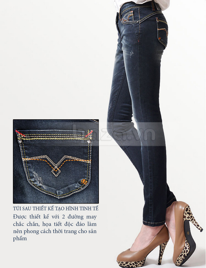 Quần Jeans nữ Bulkish phong cách Hàn Quốc thiết kế trẻ trung, ấn tượng