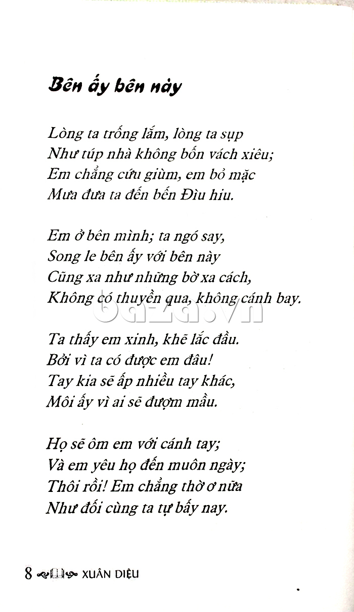 Xuân Diệu - Thơ chọn lọc - sách văn học tiểu thuyết hay