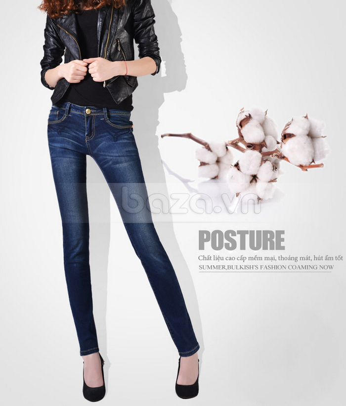 Quần Jeans nữ Bulkish ống bút chì phong cách thời trang Hàn Quốc đẳng cấp