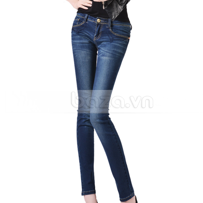 Quần Jeans nữ Bulkish ống bút chì phong cách thời trang Hàn Quốc