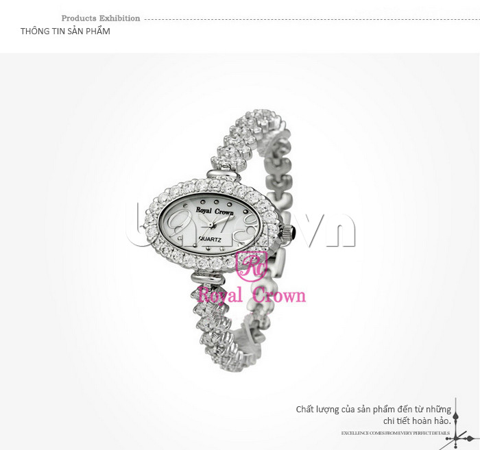 Đồng hồ nữ Royal Crown 3807 gắn đá cao cấp  chất lượng cao cấp 